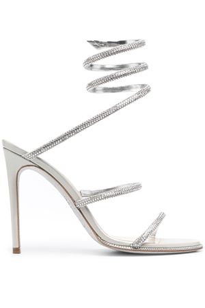 Silver-tone Cleo calf leather sandals RENE CAOVILLA | C10416105R001V232GREY